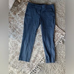 LOFT Blue and Black Gingham Pants